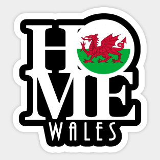 HOME Wales (white text) Sticker